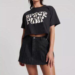 NWT ONE TEASPOON BLACK OAK MICRO MINI SKIRT SIZE 32